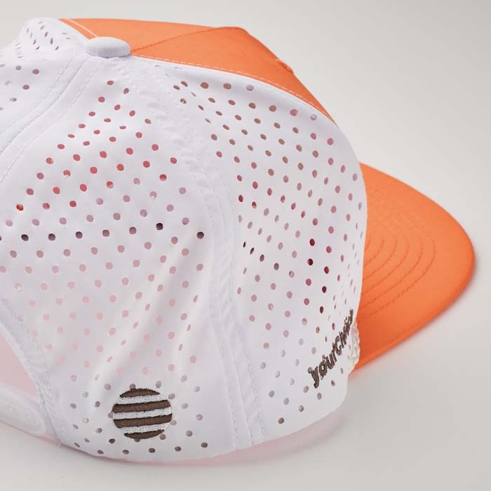 MH2327 Visière plate en pongé léger. Dos en maille perforée et cordon de couleur con... publicitaire personnalisé - vue 10