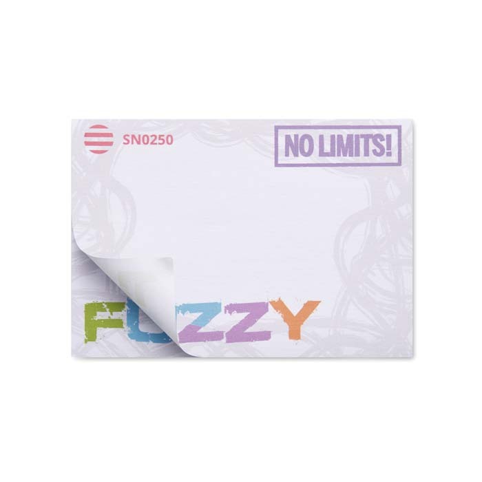 SN02 Bloc de 25-100 notes adhésives de forme rectangle avec impression. publicitaire personnalisé - vue 10