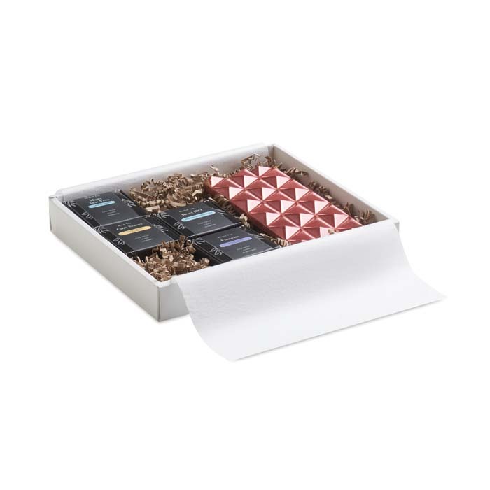 MI4006 coffret cadeau de 4 thés zen et barres chocolatées publicitaire personnalisé - vue 12