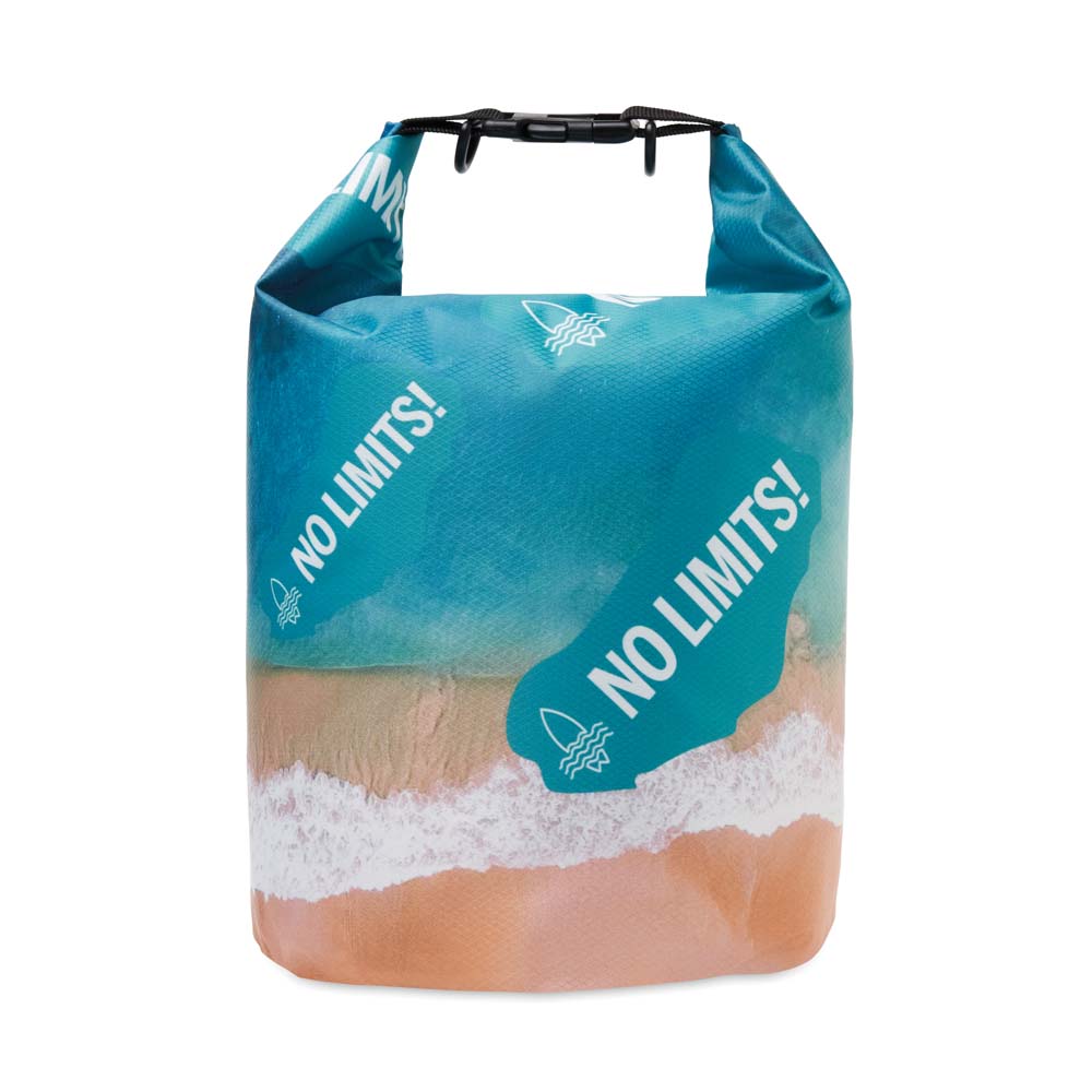 MB8008 Sac étanche de 5 L en tissu ripstop fabriqué à partir de PET recyclé, avec sa... publicitaire personnalisé - vue 1