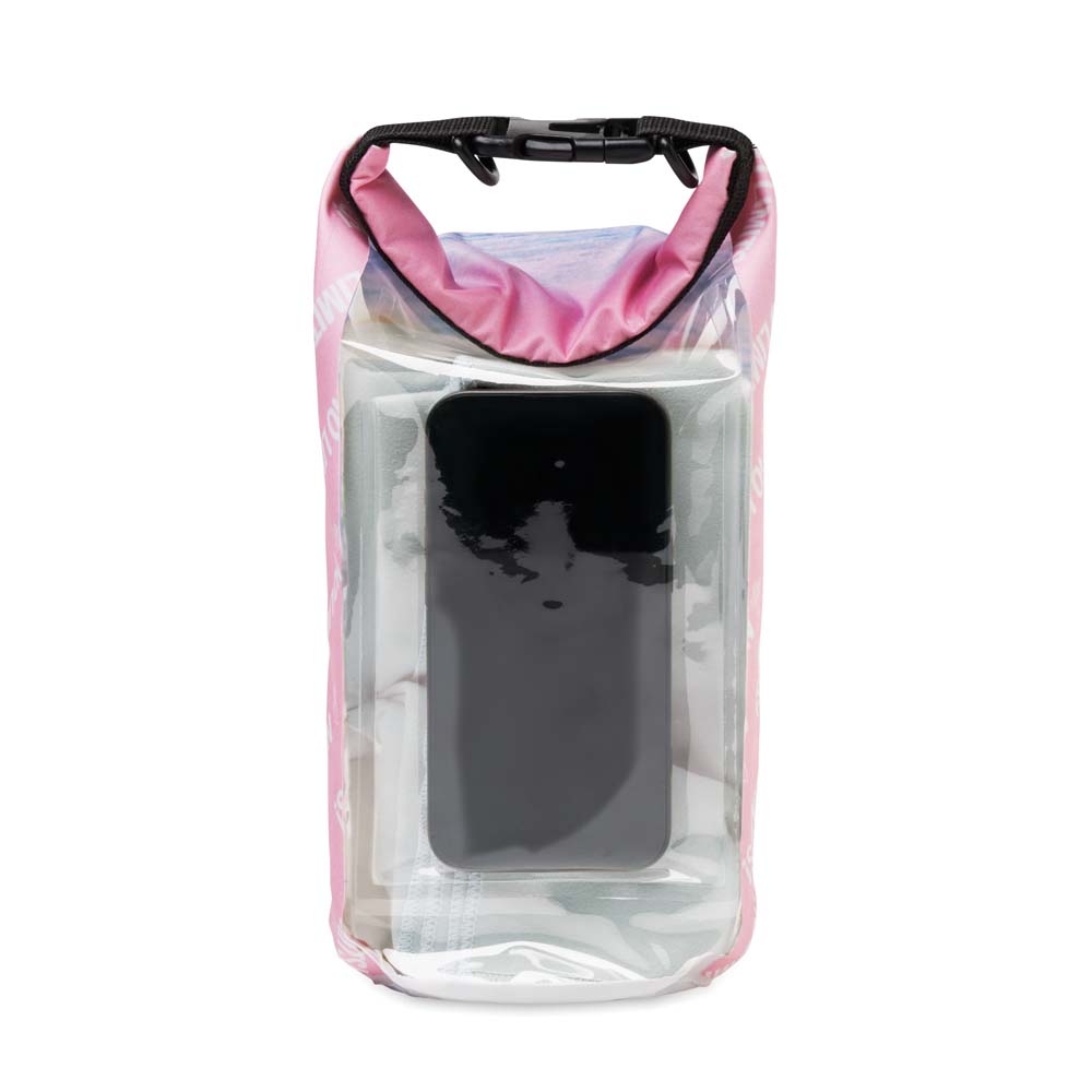 Sac étanche de 2 L en PET recyclé avec fenêtre en PVC pour voir et retrouver facilement vos affaires.