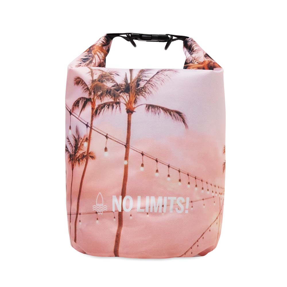 Sac étanche de 5 L en PET recyclé, avec sangle d’épaule en option.