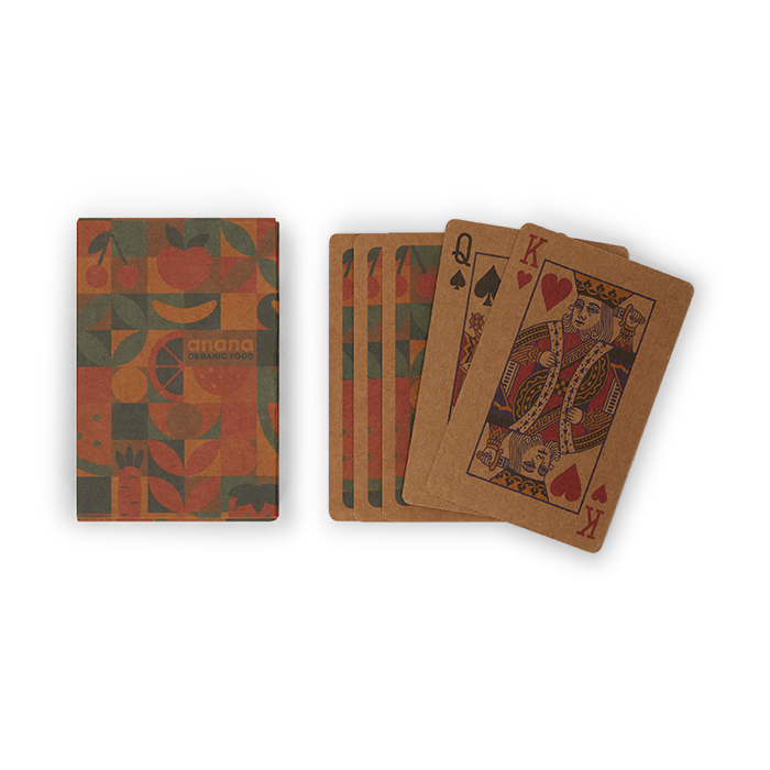 MCAD12 32 Cartes de jeu recyclées, votre design sur 1 face. publicitaire personnalisé - vue 1