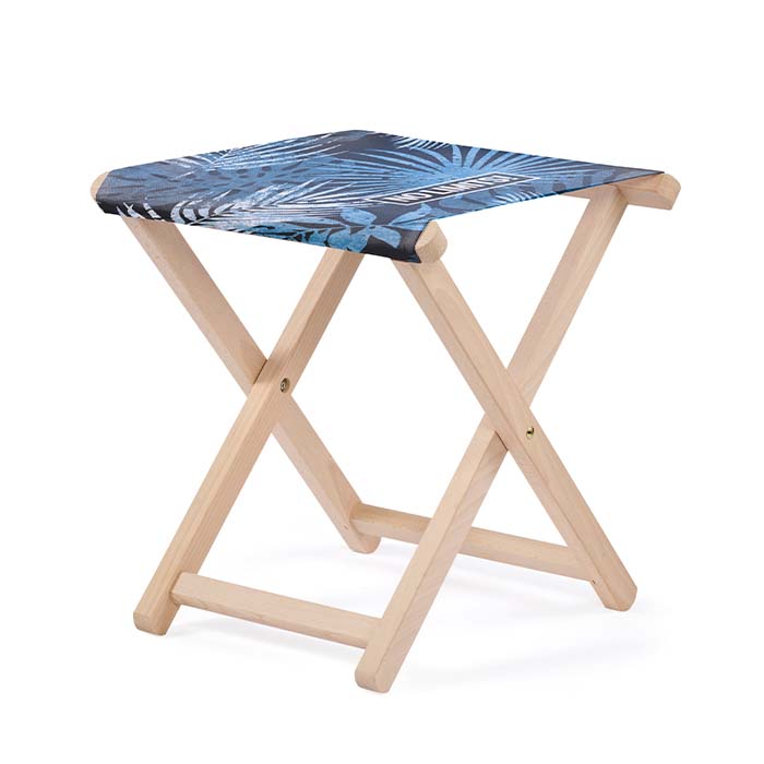 MCHA03 Tabouret de terrasse en bois (sublimé) publicitaire personnalisé - vue 1