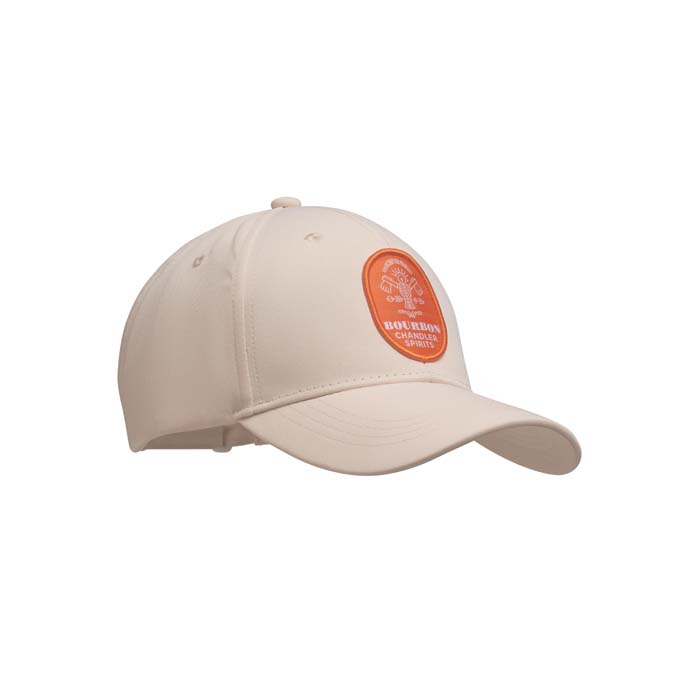 Casquette à 5 panneaux en polyester à profil moyen avec de nouvelles couleurs tendance.