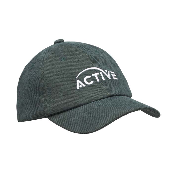 MH2342 Casquette de baseball à 6 panneaux non structurés en polyester velours côtelé. publicitaire personnalisé - vue 1