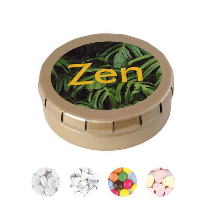 Boîtier en métal avec ouverture pression. Dimensions : Ø4,7X1,6 cm.