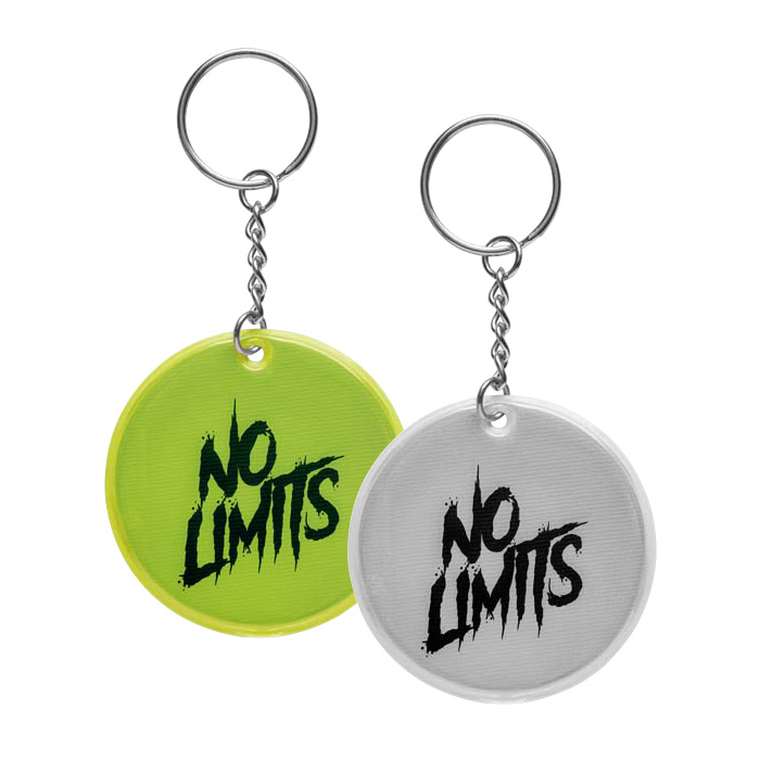 MK2029 Porte-clés de sécurité réfléchissant ⌀55mm (CE EN17353) publicitaire personnalisé - vue 1