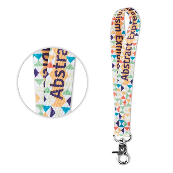 ML1027 sangle courte en polyester tissé pour sublimation. publicitaire personnalisé - vue 1