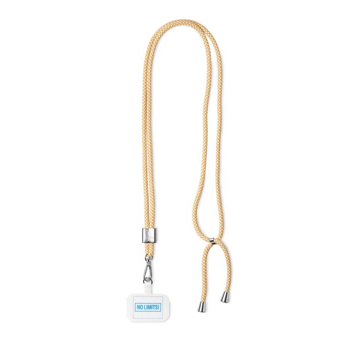 ML1059 Cordon porte-téléphone bandoulière avec logo 1 couleur sur la boucle. publicitaire personnalisé - vue 1