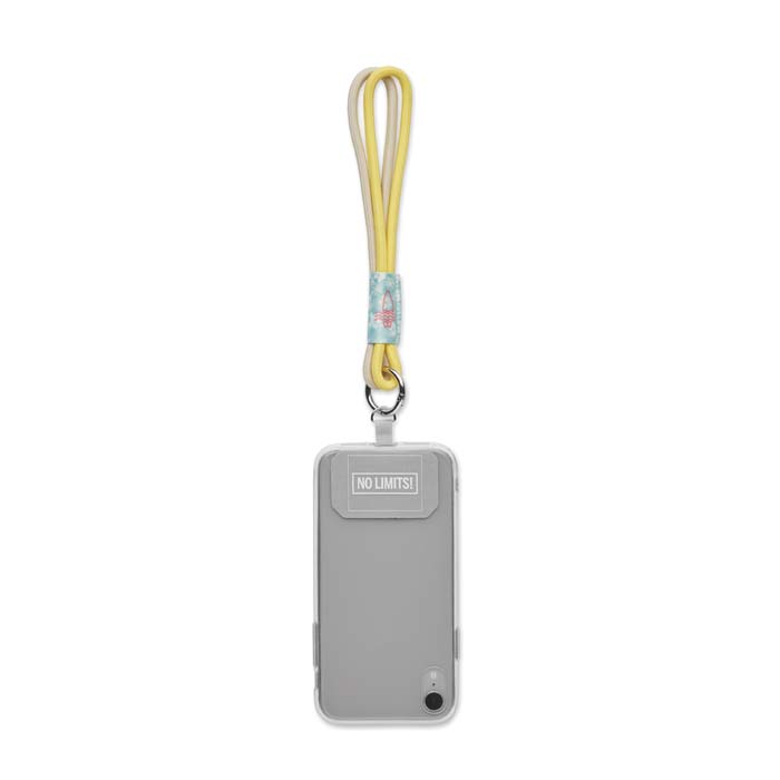Double cordon : Porte-clés keytag et porte-téléphone.