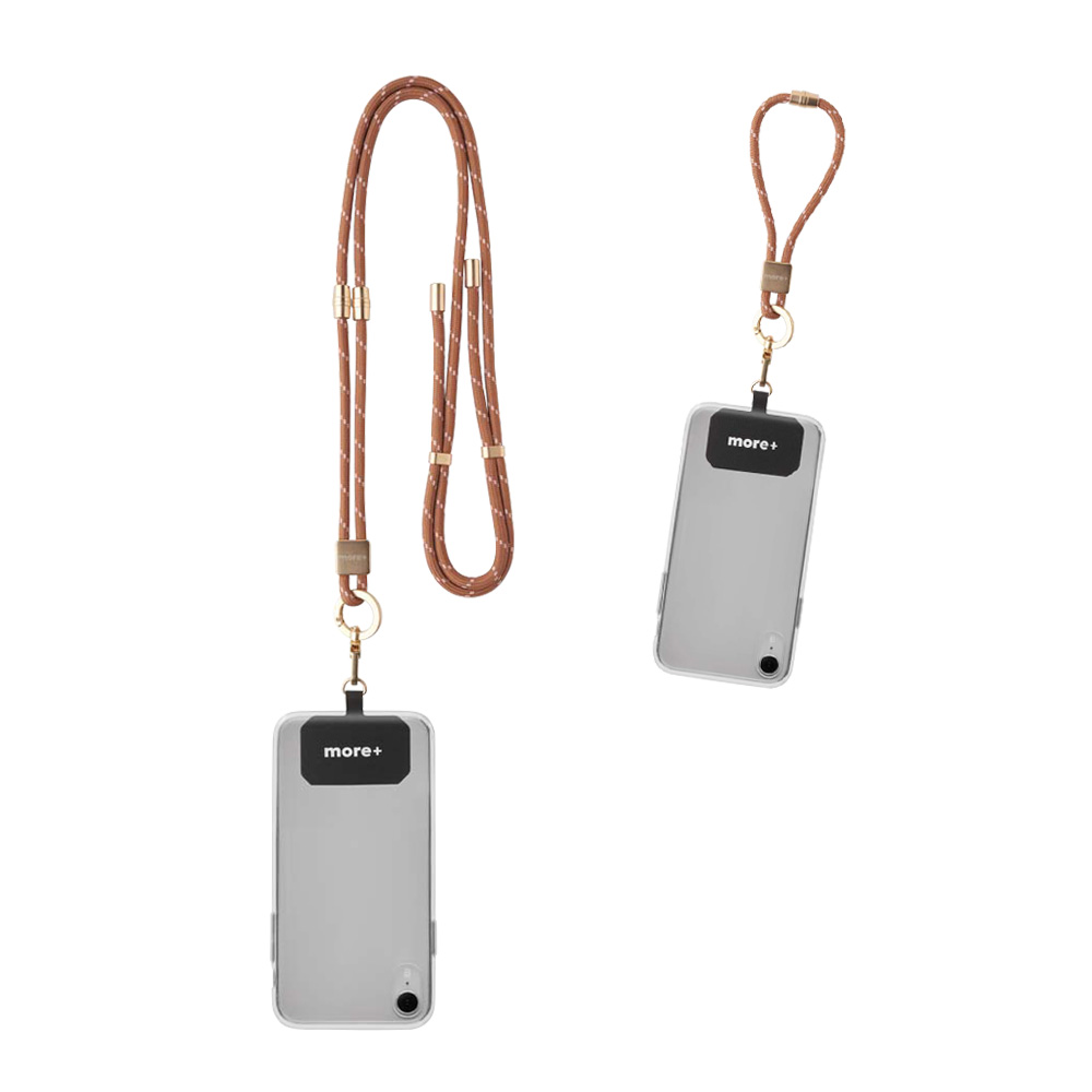 ML1093 Bandoulière et dragonne pour téléphone 2-en-1 bicolore. publicitaire personnalisé - vue 1