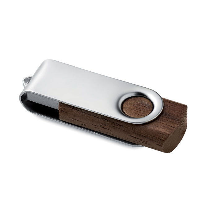 Clé USB en bois. Logo gravé sur 1 côté inclus.