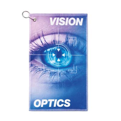 MPGT03 Serviette de golf en polycoton en quadri (400gsm). publicitaire personnalisé - vue 1