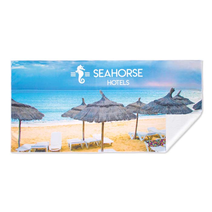 MT4003 Serviette de plage (240gsm 100% microfibre) imprimée en quadri. publicitaire personnalisé - vue 1