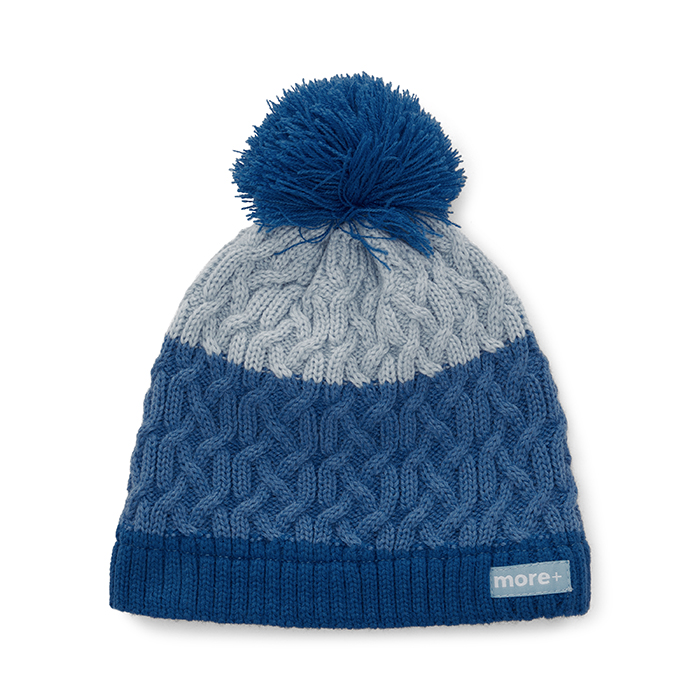 Bonnet tressé avec doublure en polaire, ourlet côtelé et pompon. Également disponible sans pompon : MW1026.