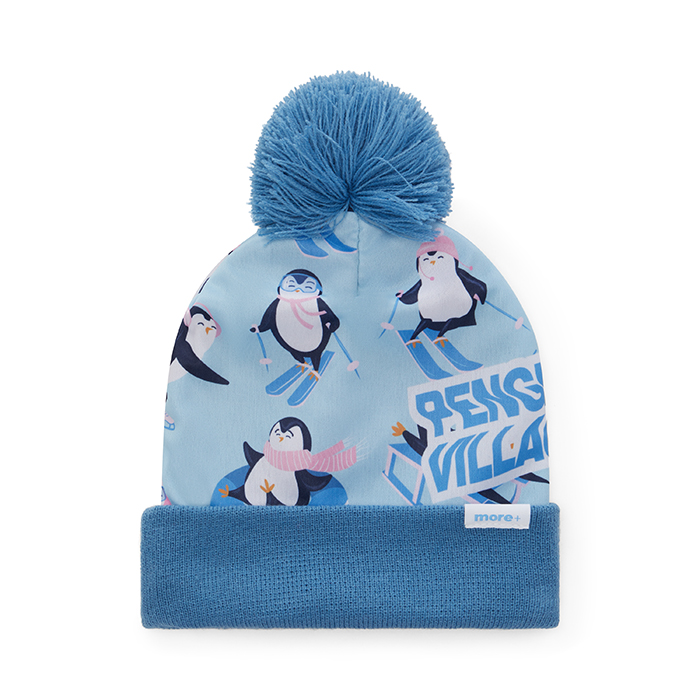 Bonnet en polyester coloré avec intérieur en acrylique et bord côte 2*1.