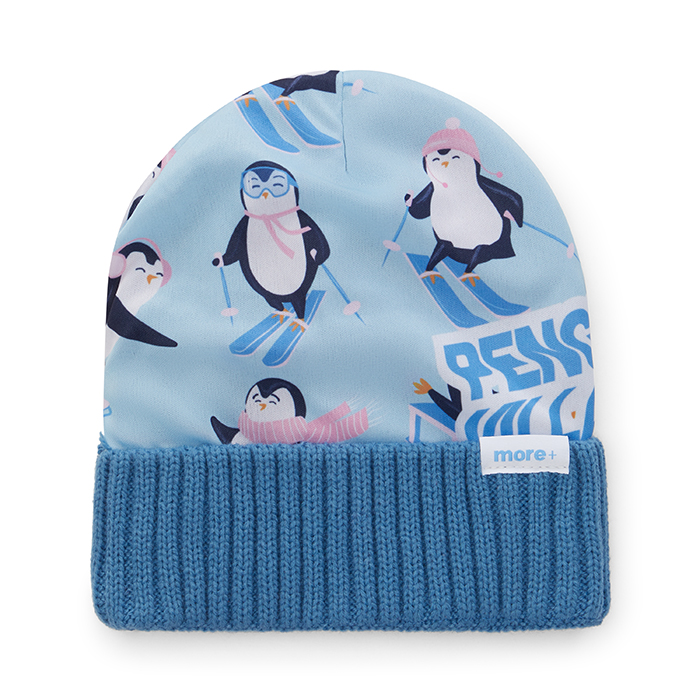 Bonnet en polyester coloré avec intérieur en acrylique, pompon et 1*1 .