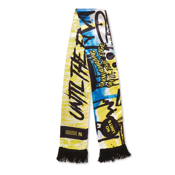 Écharpe en satin en quadrichromie à deux épaisseurs au prix le plus bas.