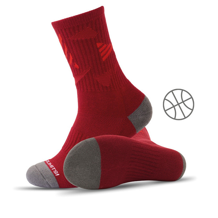 Chaussettes tricotées de basket-ball. Le MOQ est de 25 paires par taille.