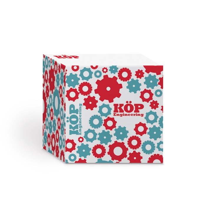 Bloc mémo en papier avec votre motif sur 900 feuilles non adhésives.