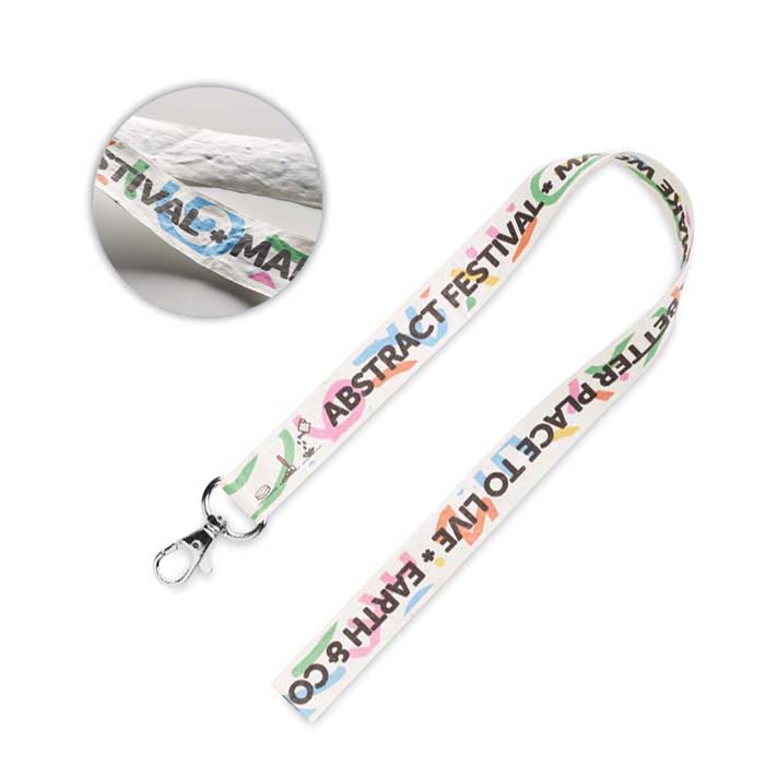 Les lanyards fabriqués à partir de papier.