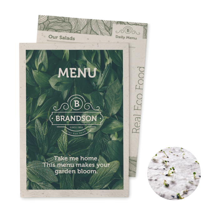 Papier semences de format A4 avec votre motif imprimé (image photo).