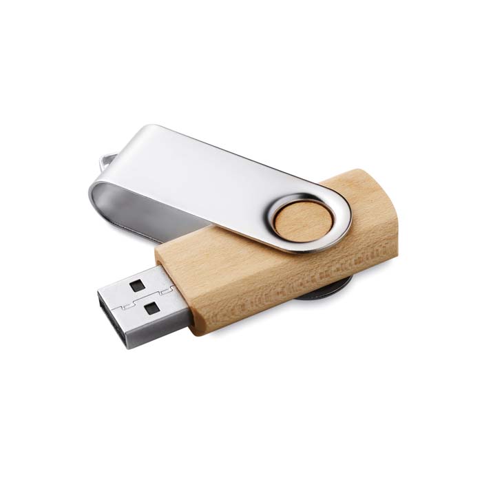 Clé USB avec étui en bois 1-64GB.