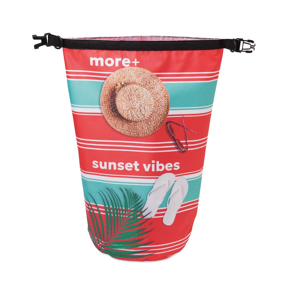 MB8013 Sac étanche de 10 L en PET recyclé, avec sangle d’épaule en option. publicitaire personnalisé - vue 2