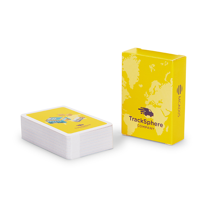 MCAD05 54 cartes de jeu de voyage avec votre dessin sur les deux faces. publicitaire personnalisé - vue 2