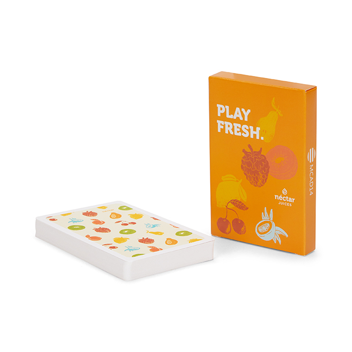 MCAD14 32 cartes de jeu avec votre dessin sur les deux faces. publicitaire personnalisé - vue 2