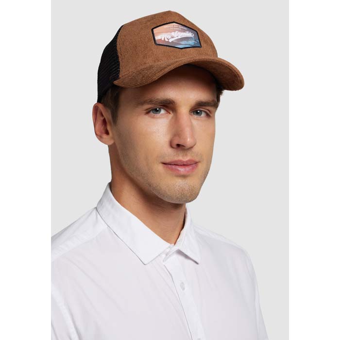 MH2209 Casquette trucker à 5 panneaux en polyester velours côtelé. publicitaire personnalisé - vue 2