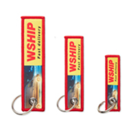 MK2014 Porte-clés en tissu avec motif en quadri (image photo) sur les deux faces. publicitaire personnalisé - vue 2