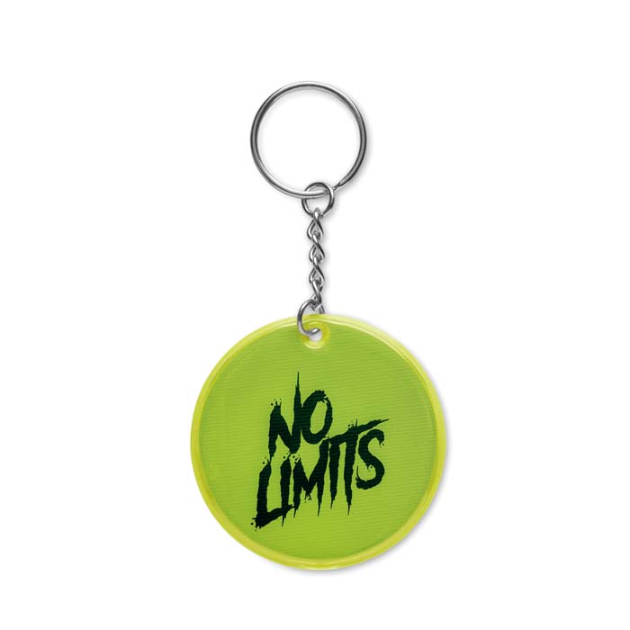 MK2029 Porte-clés de sécurité réfléchissant ⌀55mm (CE EN17353) publicitaire personnalisé - vue 2