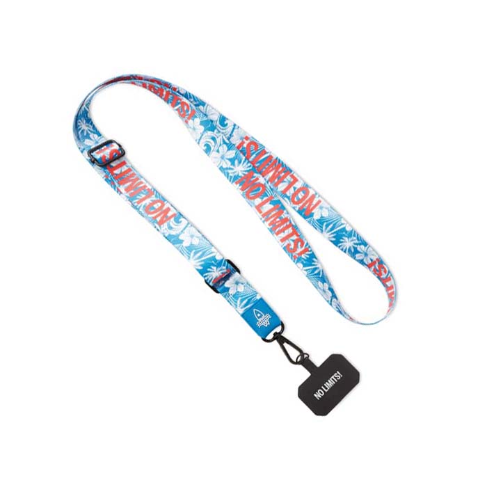 ML1075 Cordon porte-téléphone sublimé avec votre logo sur patch en PVC. publicitaire personnalisé - vue 2