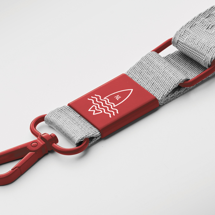 ML1076 Cordon pour téléphone avec plaque métallique pour la gravure du logo. publicitaire personnalisé - vue 2