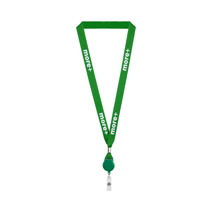 ML1167 RPET silkkipainettu jojokaulanauha metallipuristuksella. Kaulanauha, jossa on... publicitaire personnalisé - vue 2