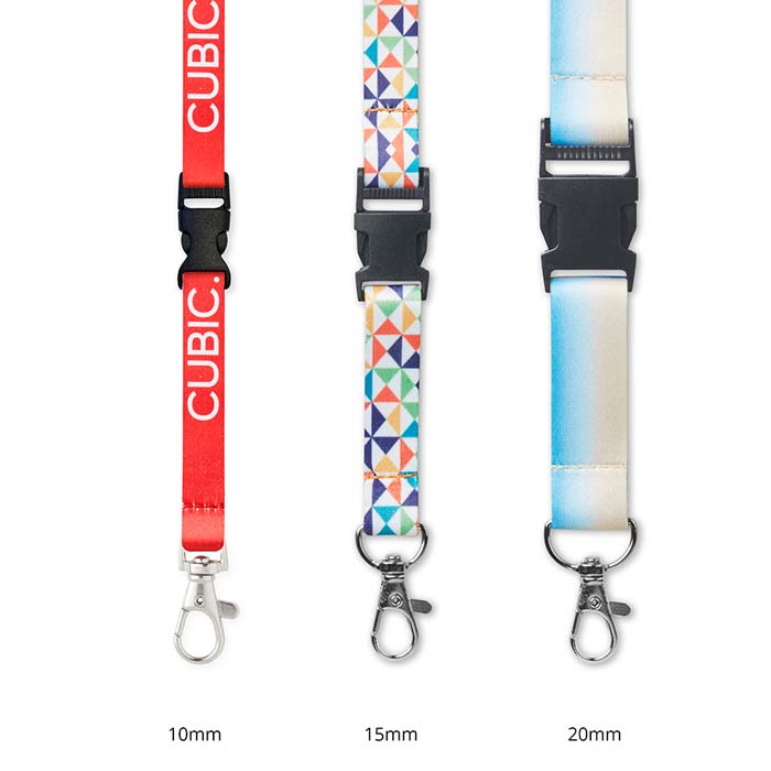 ML1204 Lanyard avec boucle et motif en quadri sur les deux faces. publicitaire personnalisé - vue 2