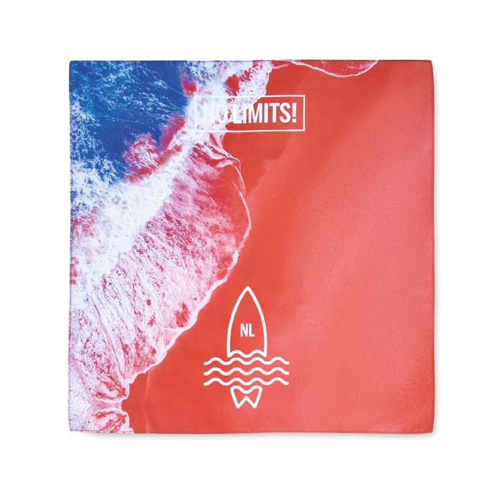 ML3603 Bandana en polycoton en quadri. 52x52cm. publicitaire personnalisé - vue 2