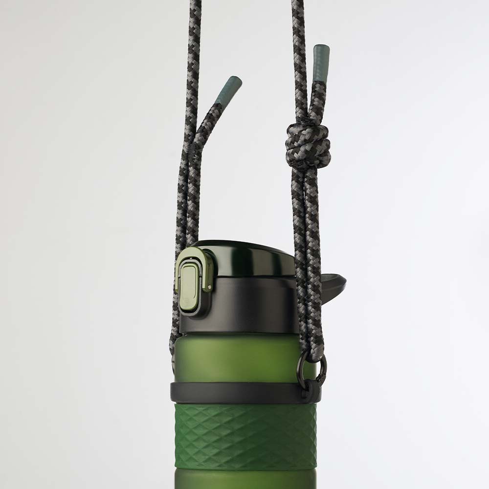 MLBH05 Porte-bouteille bandoulière bicolore avec étiquette logo selon votre design. publicitaire personnalisé - vue 2