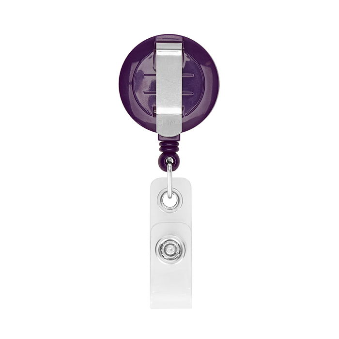 MLBR02 Enrouleur de badge rétractable de forme ronde avec logo ⌀2,8cm. publicitaire personnalisé - vue 2