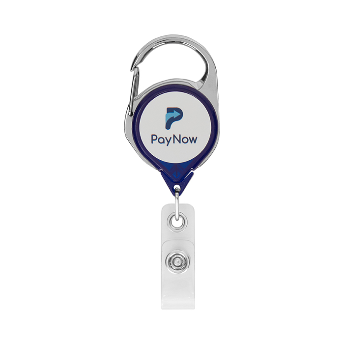 MLBR09 Enrouleur de badge rétractable avec mousqueton et logo (sans clip ceinture). publicitaire personnalisé - vue 2