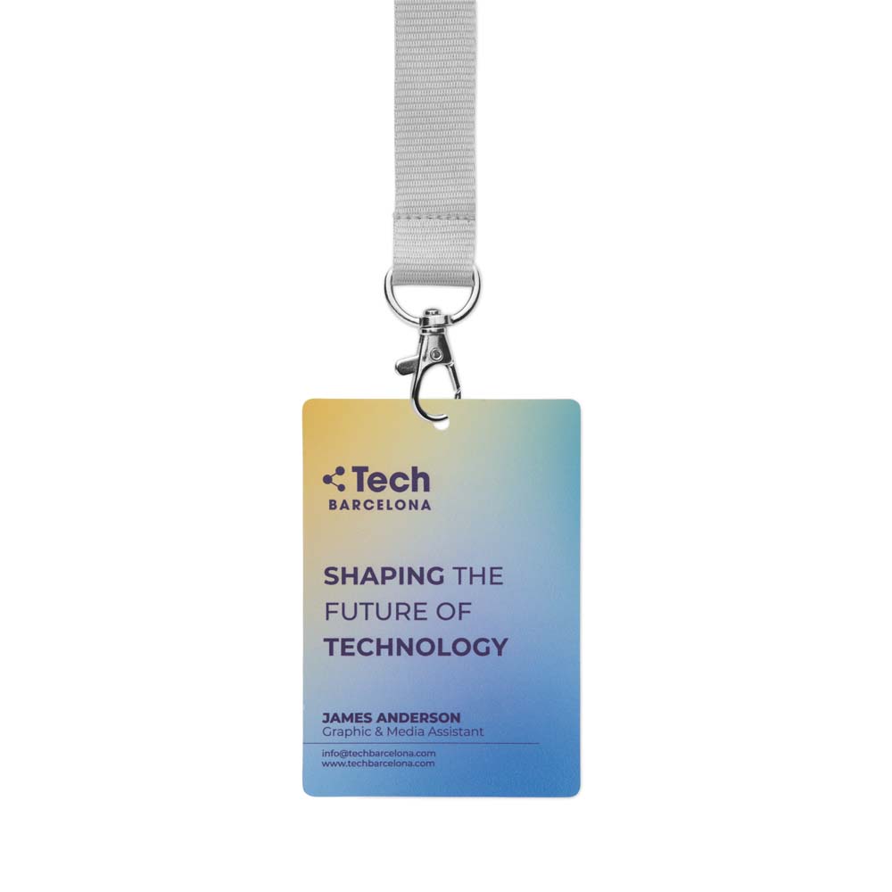 MLID07 Badges d'identification en papier laminé imprimé durable (100x70mm) publicitaire personnalisé - vue 2