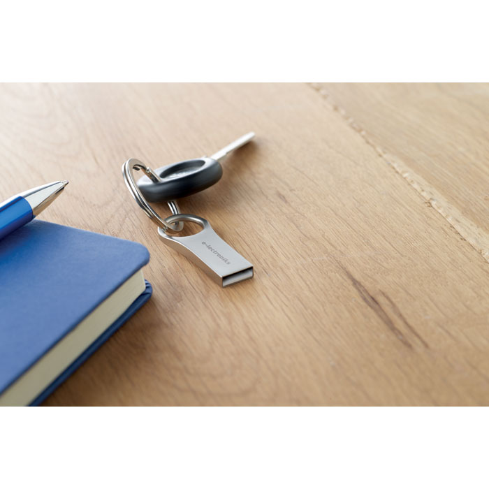 MO1111 Mini clé USB en alliage de zinc. Logo 1 couleur sur une face inclus. publicitaire personnalisé - vue 2