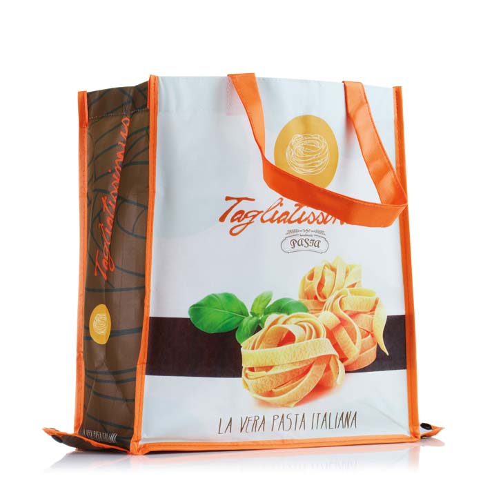 MO4230 Sacshopping pliable avec anses en PP et votre design en quadri. publicitaire personnalisé - vue 2