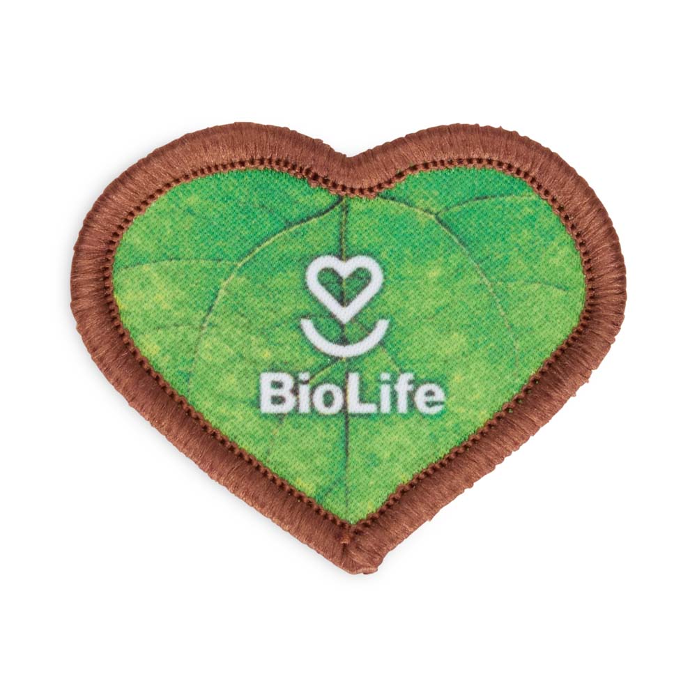 MPAT04 Écusson en polyester de forme personnalisée, avec bordure Merrow et logo impr... publicitaire personnalisé - vue 2