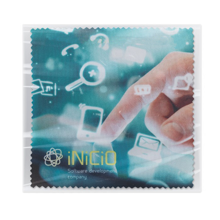 MPGC11 Lingette en RPET en quadri (12x12cm). publicitaire personnalisé - vue 2