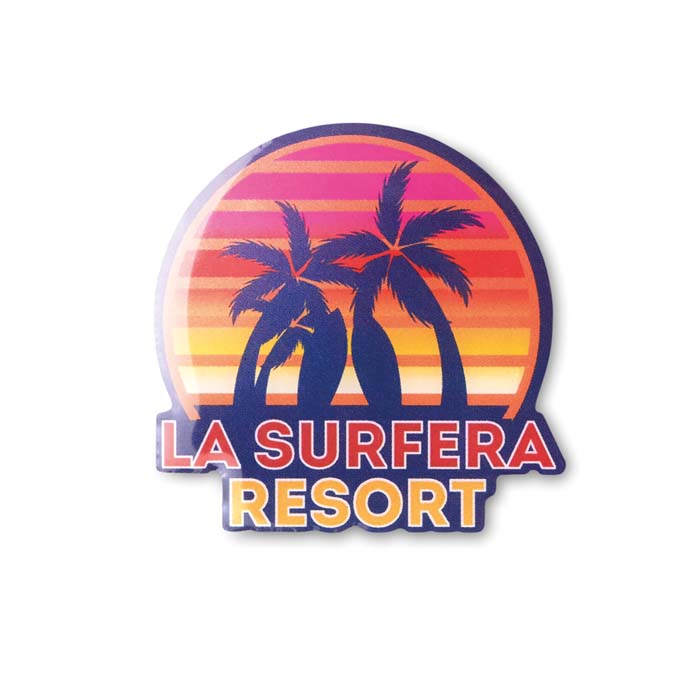 MPIN04 Pin's en acier inoxydable avec doming en quadri. publicitaire personnalisé - vue 2