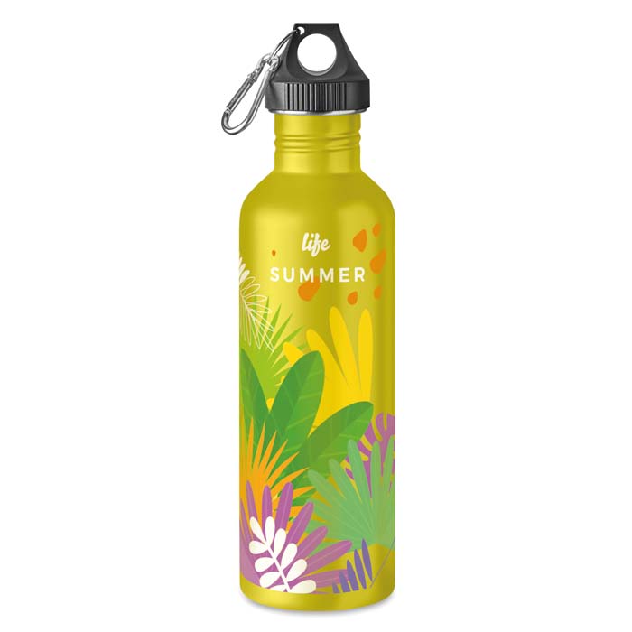 MS9475 Bouteille simple paroi en acier inoxydable de 750ml. Quadri 360° incl. publicitaire personnalisé - vue 2