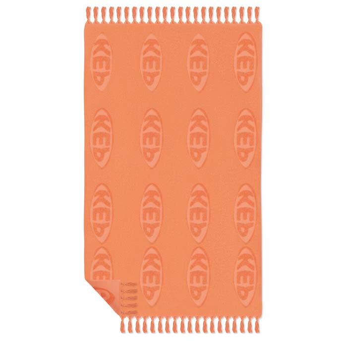 MT4009 Serviette de hammam en coton 320gsm avec tissu éponge. publicitaire personnalisé - vue 2